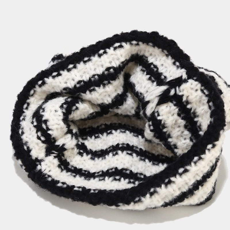 Striped Knitted Beanie